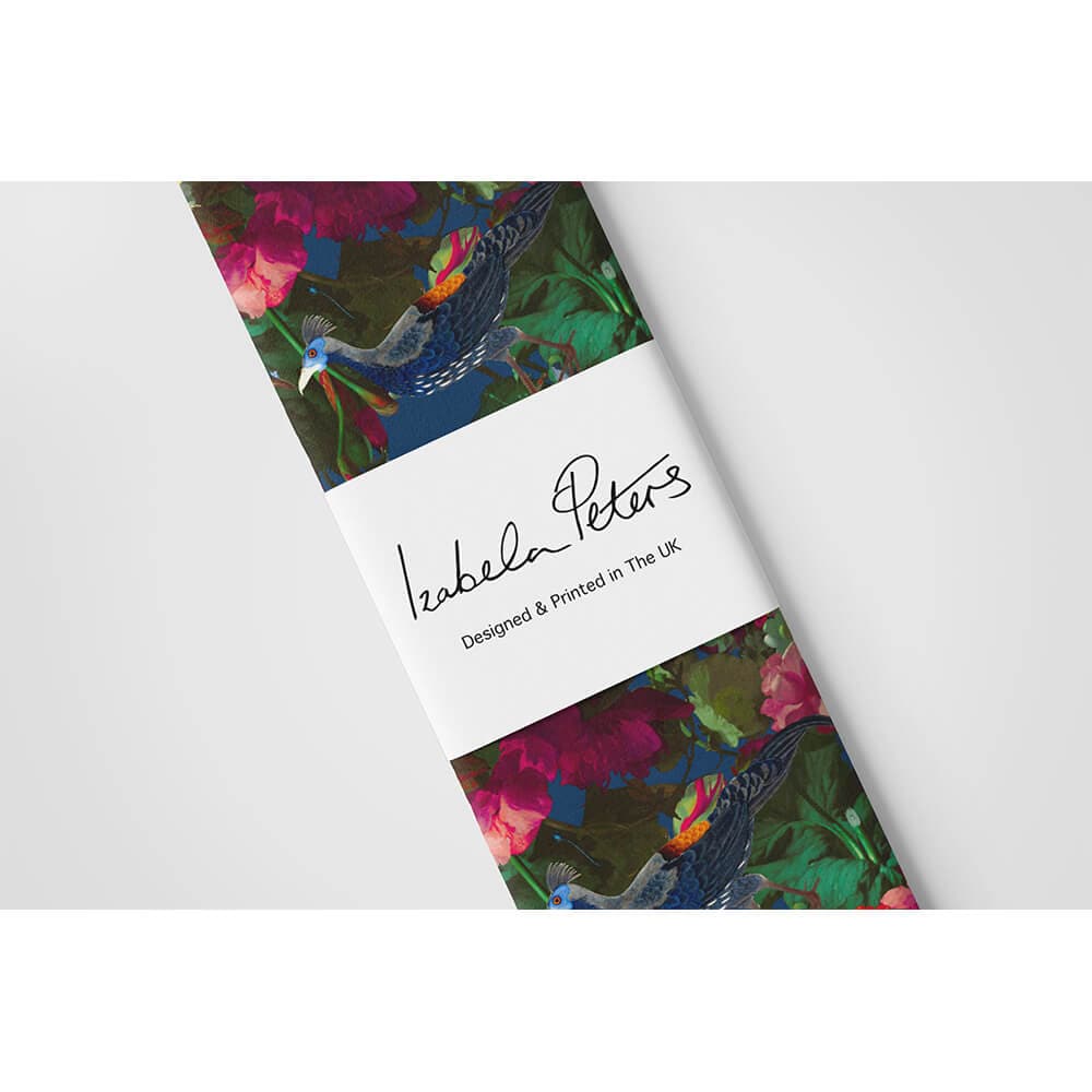 Manor House Garden velvet fabric in Estate Blue