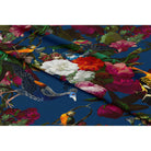Manor House Garden velvet fabric in Estate Blue
