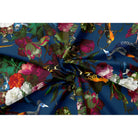 Manor House Garden velvet fabric in Estate Blue