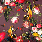Upholstery Curtain Fabric - Luxury Eco - Friendly Velvet - Monkey Puzzle - Italian Grape by Izabela Peters