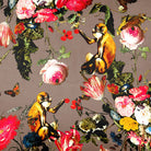 Upholstery Curtain Fabric - Luxury Eco - Friendly Velvet - Monkey Puzzle - Dovedale Stone by Izabela Peters
