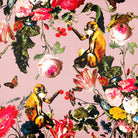 Upholstery Curtain Fabric - Luxury Eco - Friendly Velvet - Monkey Puzzle - Rosewater by Izabela Peters