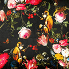 Upholstery Curtain Fabric - Luxury Eco - Friendly Velvet - Monkey Puzzle - Charcoal by Izabela Peters