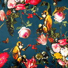 Upholstery Curtain Fabric - Luxury Eco - Friendly Velvet - Monkey Puzzle - Teal by Izabela Peters