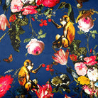 Upholstery Curtain Fabric - Luxury Eco - Friendly Velvet - Monkey Puzzle - Estate Blue by Izabela Peters