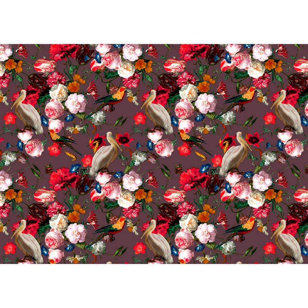 Peruvian Paradise velvet fabric in Italian Grape