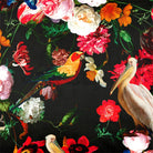 Upholstery Curtain Fabric - Luxury Eco - Friendly Velvet - Peruvian Paradise - Charcoal by Izabela Peters