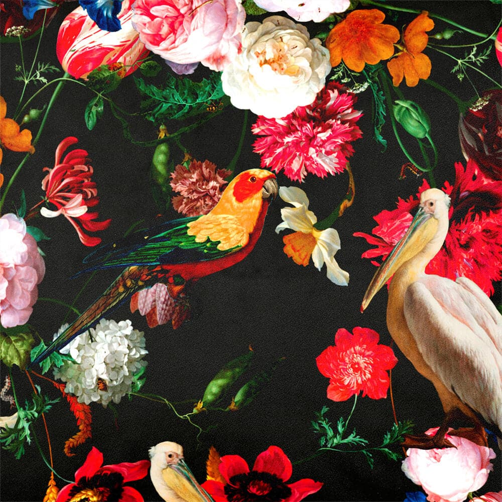 Upholstery Curtain Fabric - Luxury Eco-Friendly Velvet - Peruvian Paradise  IzabelaPeters Charcoal  