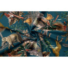 Safari Voyage velvet fabric in Teal