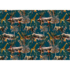Safari Voyage velvet fabric in Teal