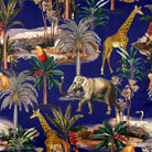 Upholstery Curtain Fabric - Luxury Eco - Friendly Velvet - Safari Voyage - Midnight by Izabela Peters