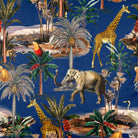 Upholstery Curtain Fabric - Luxury Eco - Friendly Velvet - Safari Voyage - Estate Blue by Izabela Peters