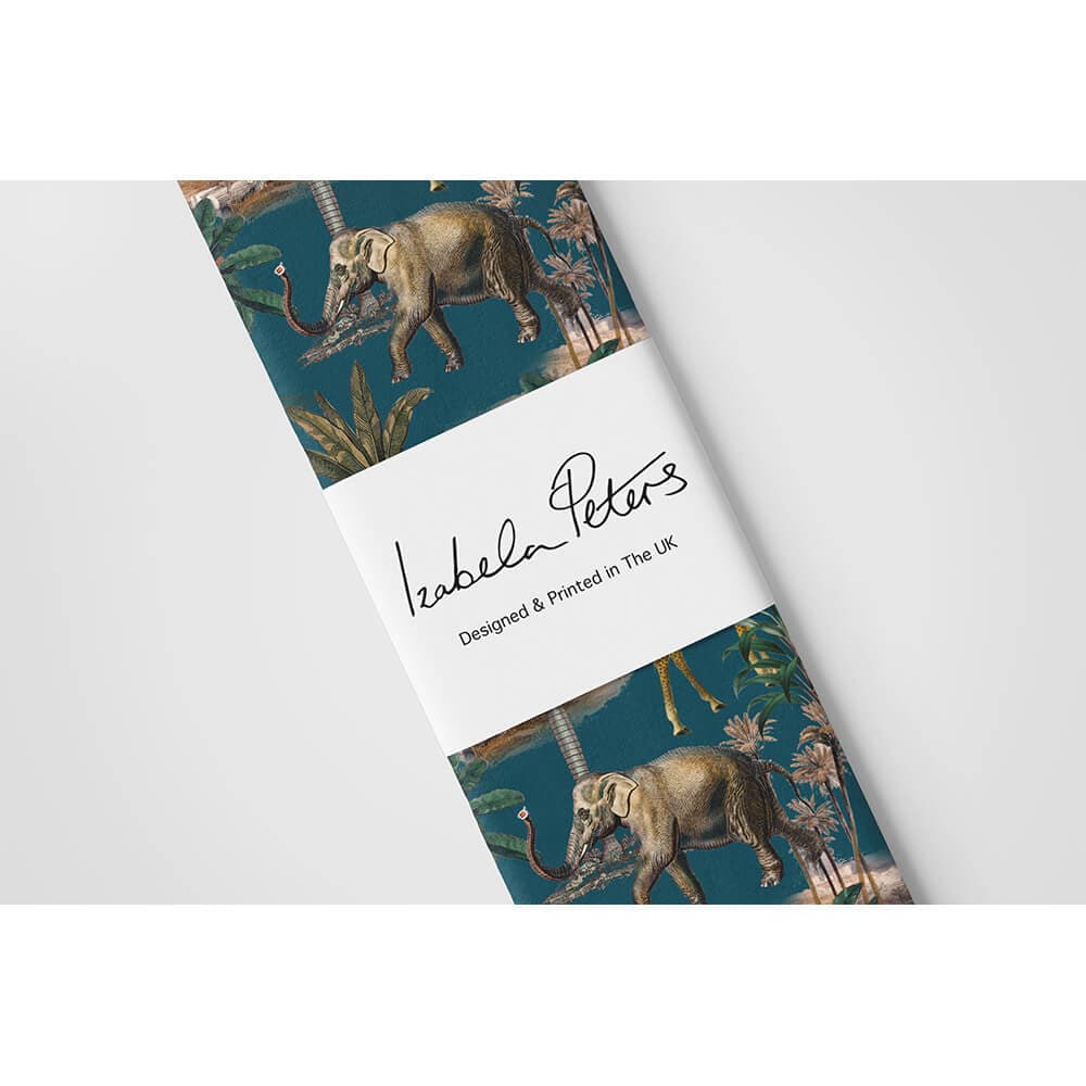 Safari Voyage velvet fabric in Teal