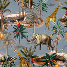 Upholstery Curtain Fabric - Luxury Eco - Friendly Velvet - Safari Voyage - French Grey by Izabela Peters