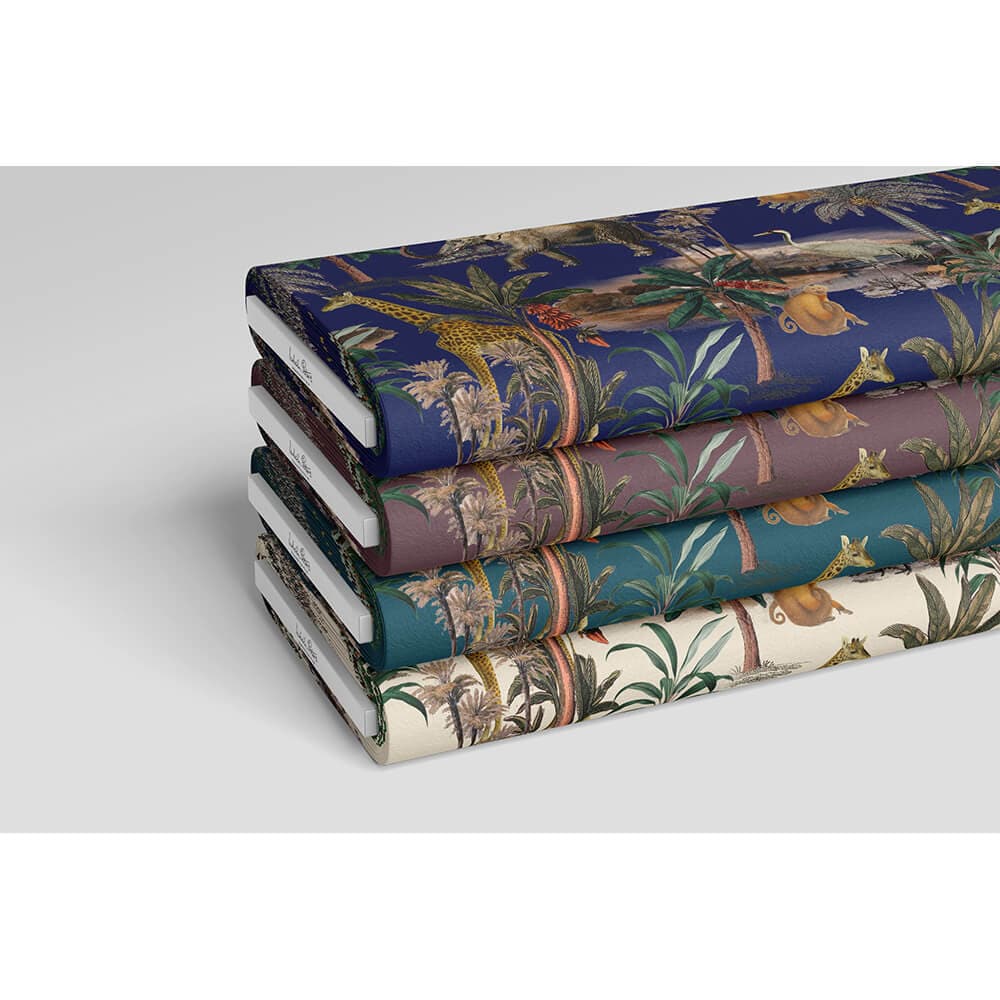 Safari Voyage velvet fabric in Teal