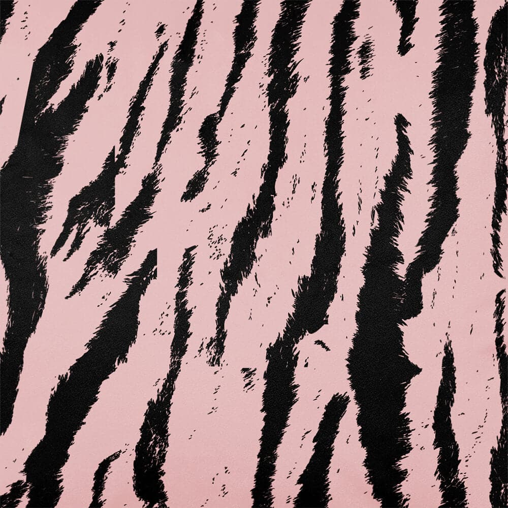 Upholstery Curtain Fabric - Luxury Eco - Friendly Velvet - Tiger Print - Rosewater by Izabela Peters