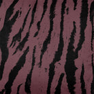 Upholstery Curtain Fabric - Luxury Eco - Friendly Velvet - Tiger Print - Italian Grape by Izabela Peters