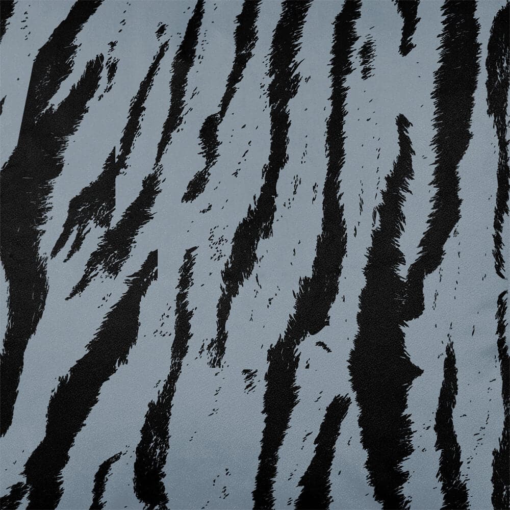 Upholstery Curtain Fabric - Luxury Eco - Friendly Velvet - Tiger Print - French Grey by Izabela Peters