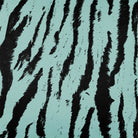 Upholstery Curtain Fabric - Luxury Eco - Friendly Velvet - Tiger Print - Blue Surf by Izabela Peters
