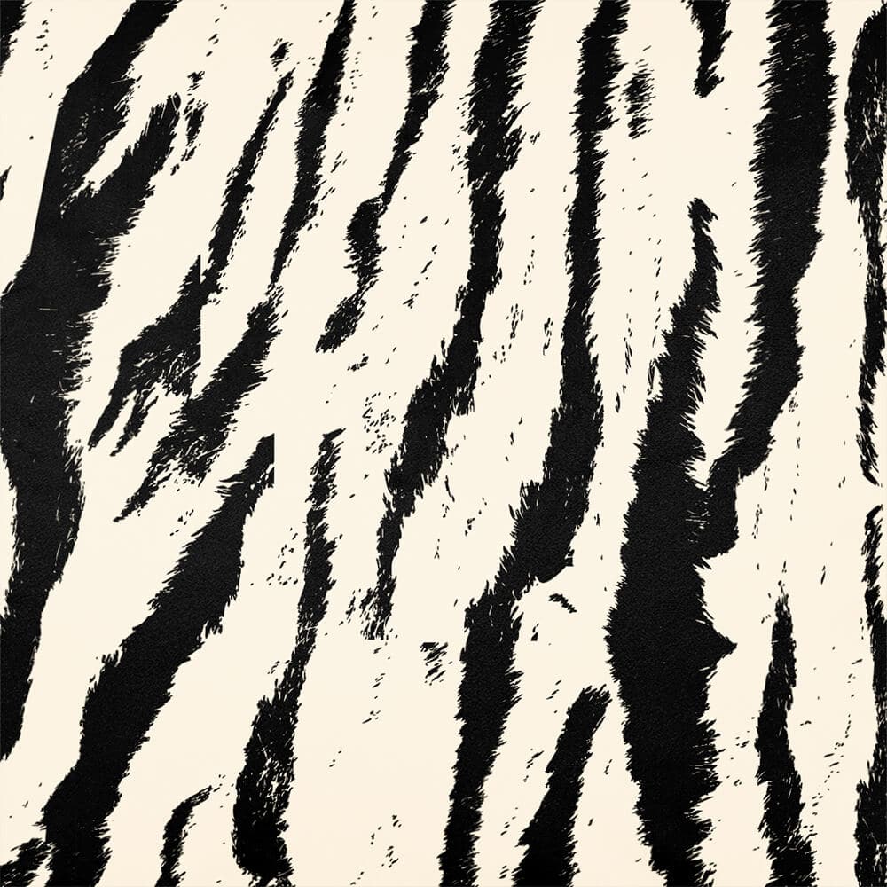 Upholstery Curtain Fabric - Luxury Eco - Friendly Velvet - Tiger Print - Ivory Cream by Izabela Peters