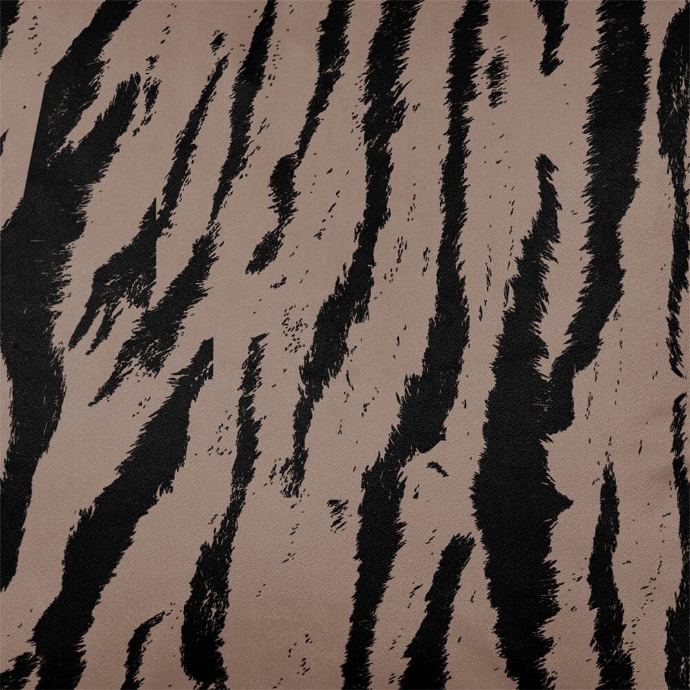 Upholstery Curtain Fabric - Luxury Eco - Friendly Velvet - Tiger Print - Dovedale Stone by Izabela Peters