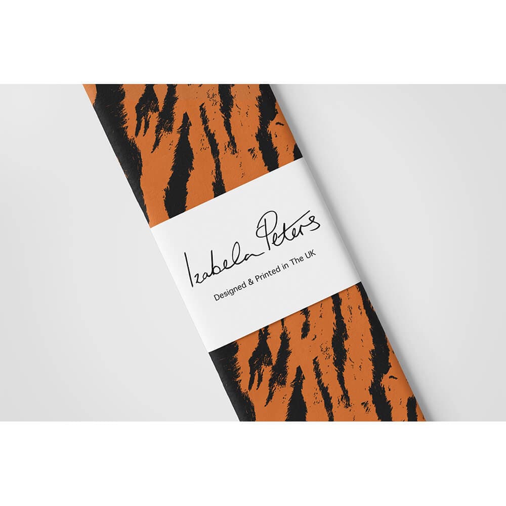 Tiger Print velvet fabric in Orange