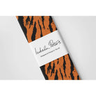 Tiger Print velvet fabric in Orange