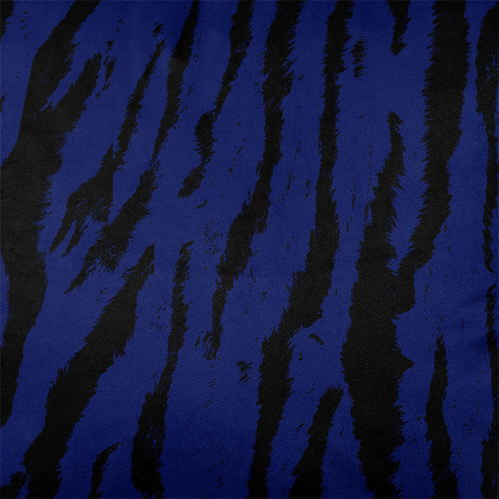 Upholstery Curtain Fabric - Luxury Eco - Friendly Velvet - Tiger Print - Midnight by Izabela Peters