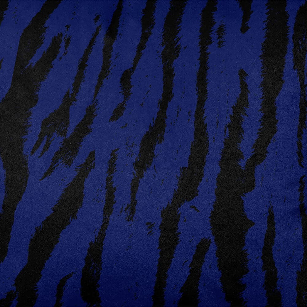 Upholstery Curtain Fabric - Luxury Eco-Friendly Velvet - Tiger Print  IzabelaPeters Midnight  