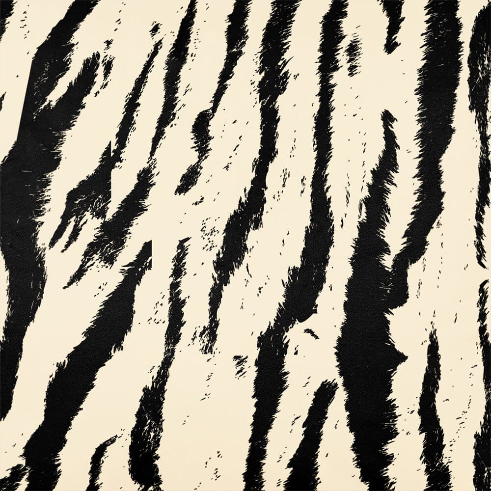 Upholstery Curtain Fabric - Luxury Eco - Friendly Velvet - Tiger Print - Cream by Izabela Peters