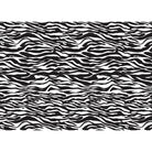 Zebra Print velvet fabric in Black And White