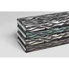 Zebra Print velvet fabric in Black And White