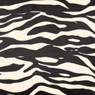 Upholstery Curtain Fabric - Luxury Eco - Friendly Velvet - Zebra Print - Ivory Cream by Izabela Peters