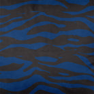 Upholstery Curtain Fabric - Luxury Eco - Friendly Velvet - Zebra Print - Estate Blue by Izabela Peters