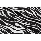 Zebra Print velvet fabric in Black And White