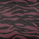 Upholstery Curtain Fabric - Luxury Eco - Friendly Velvet - Zebra Print - Italian Grape by Izabela Peters