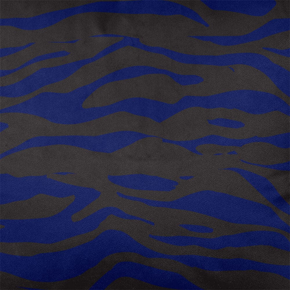 Upholstery Curtain Fabric - Luxury Eco - Friendly Velvet - Zebra Print - Midnight by Izabela Peters