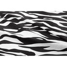Zebra Print velvet fabric in Black And White